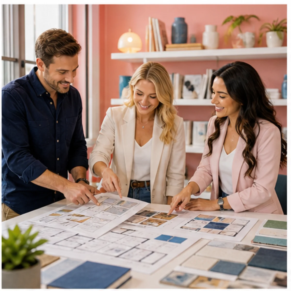 Smackdab CRM visual for interior designers showing consultation options