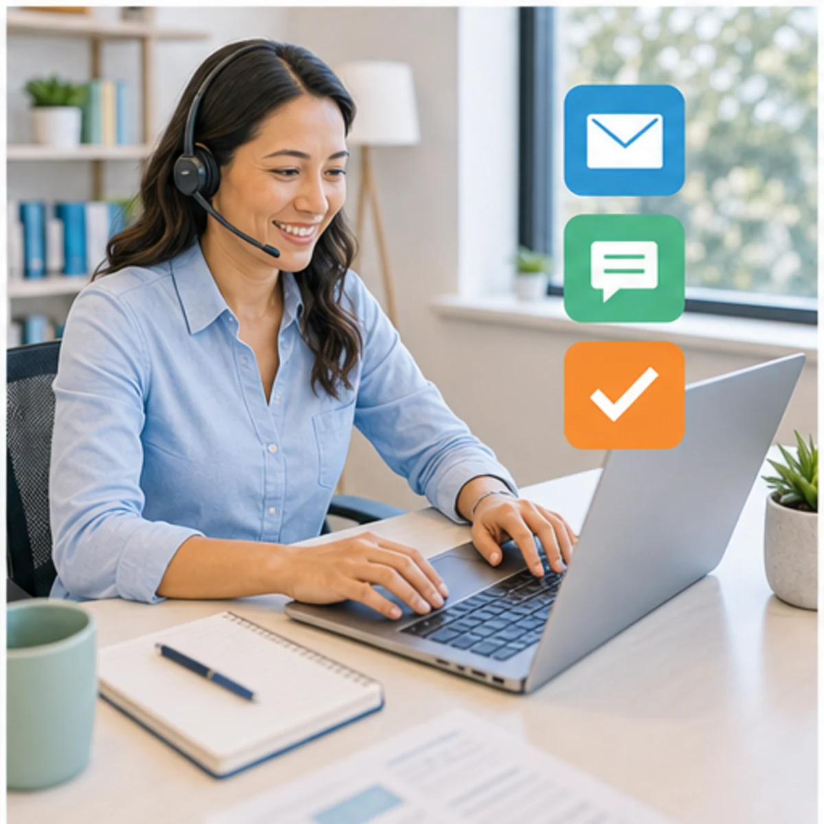 Smackdab CRM visual for it service providers showing follow-up workflow