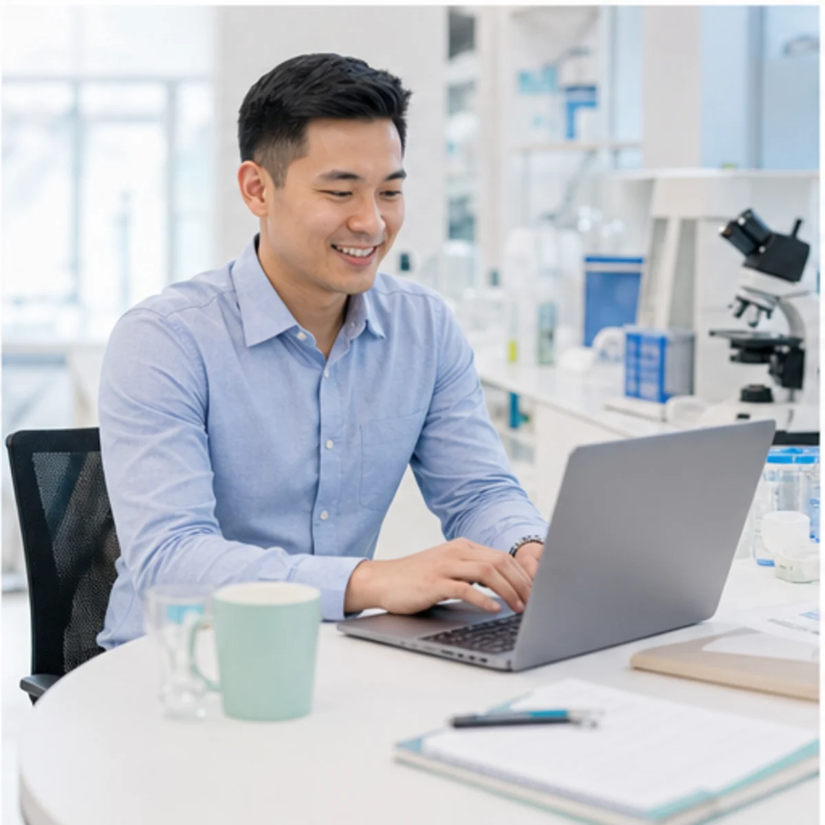 Smackdab CRM visual for life sciences companies showing follow-up workflow