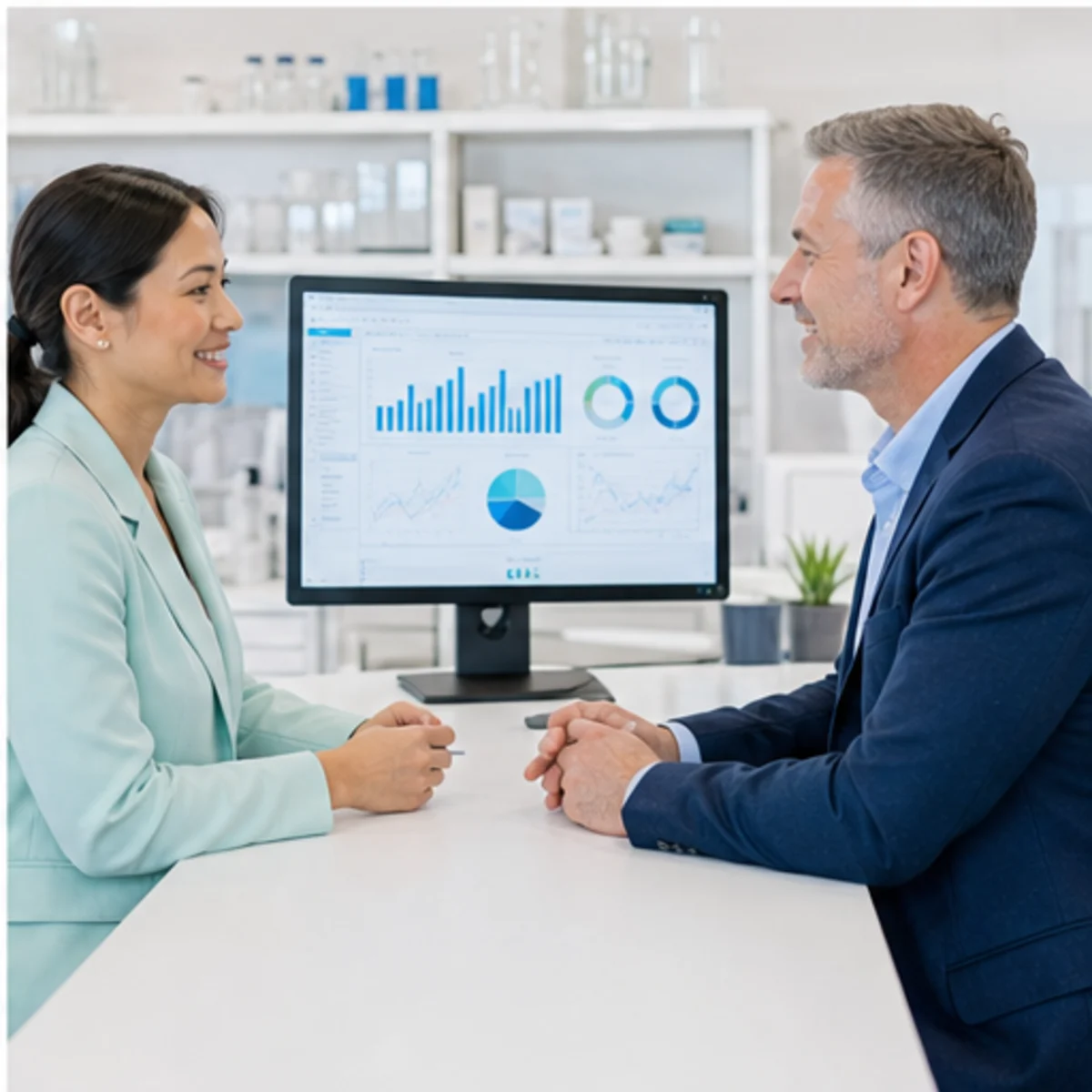 Smackdab CRM visual for life sciences companies showing relationship reporting