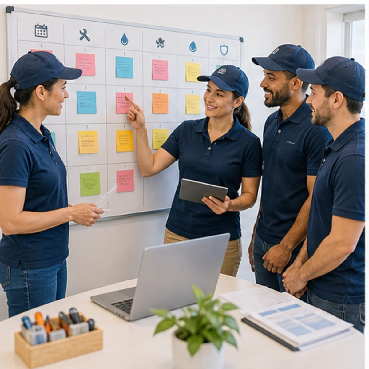 Smackdab CRM visual for local service businesses showing team coordination