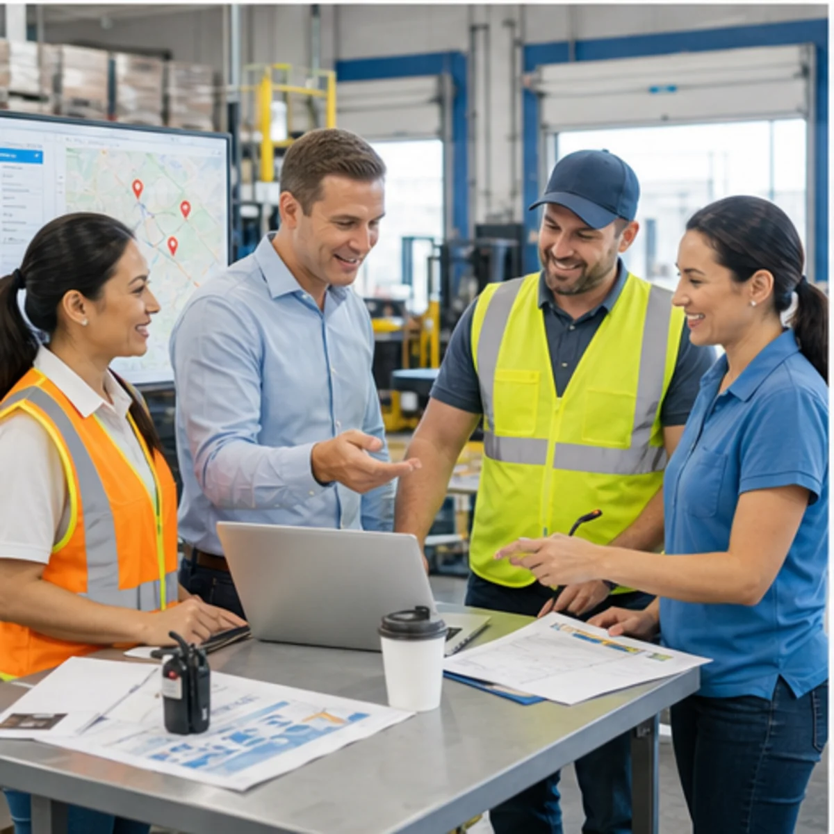 Smackdab CRM visual for logistics companies showing team coordination