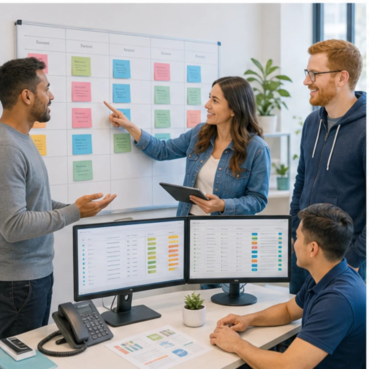 Smackdab CRM visual for managed service providers showing team coordination