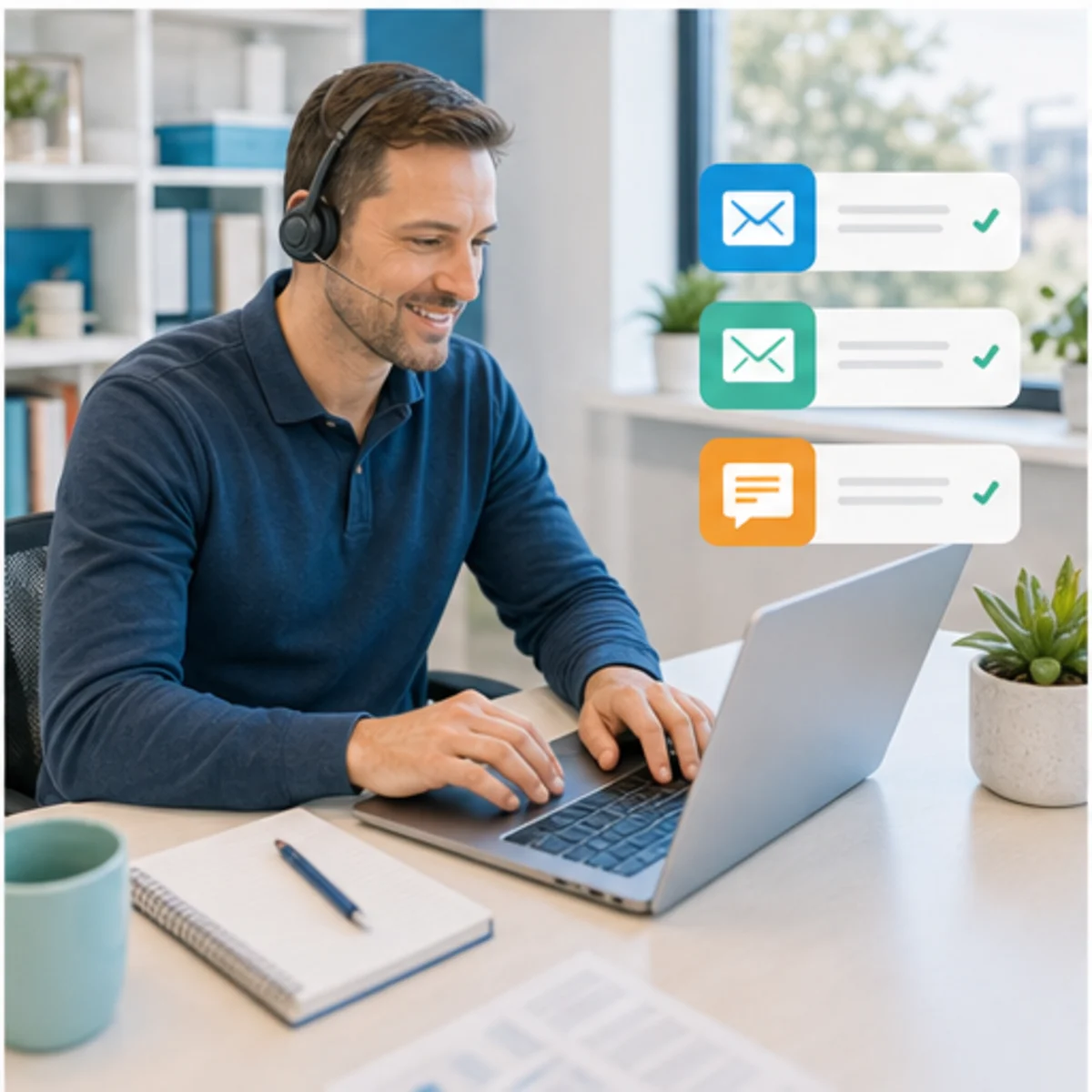 Smackdab CRM visual for managed service providers showing follow-up workflow