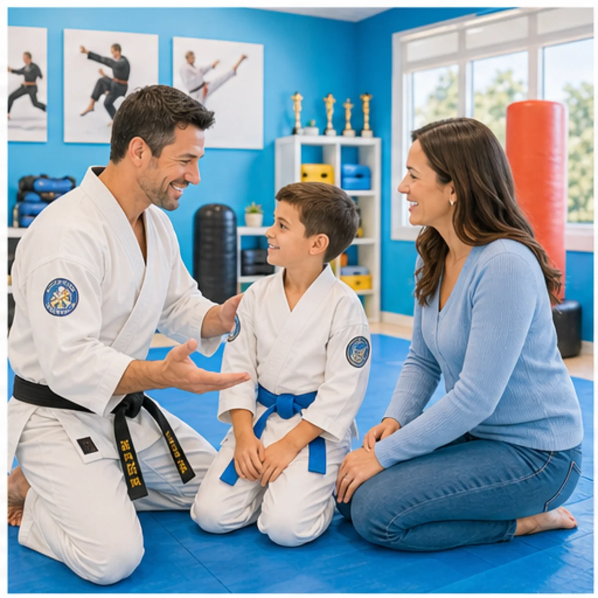 Smackdab CRM hero image for martial arts schools showing hero consultation