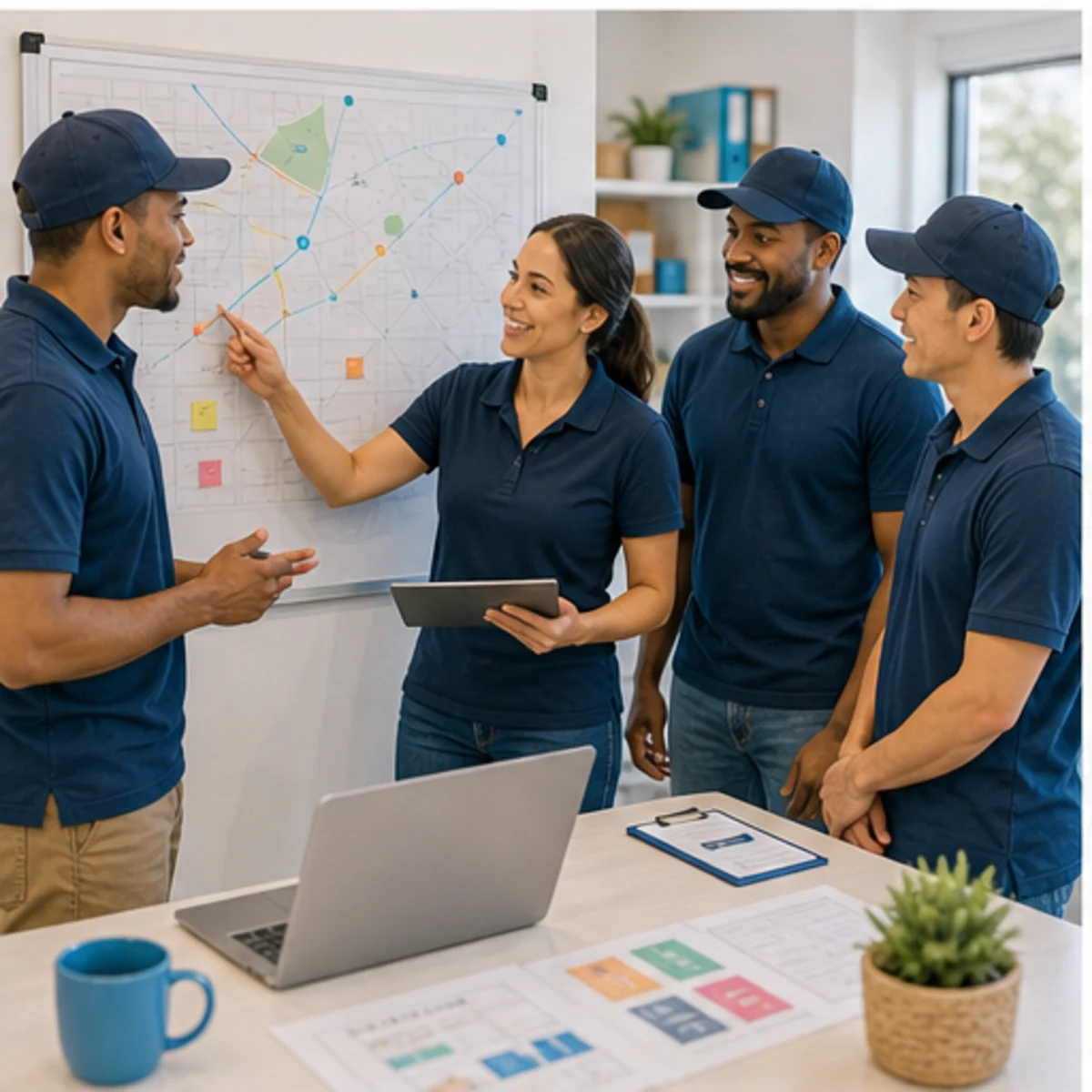 Smackdab CRM visual for moving companies showing team coordination