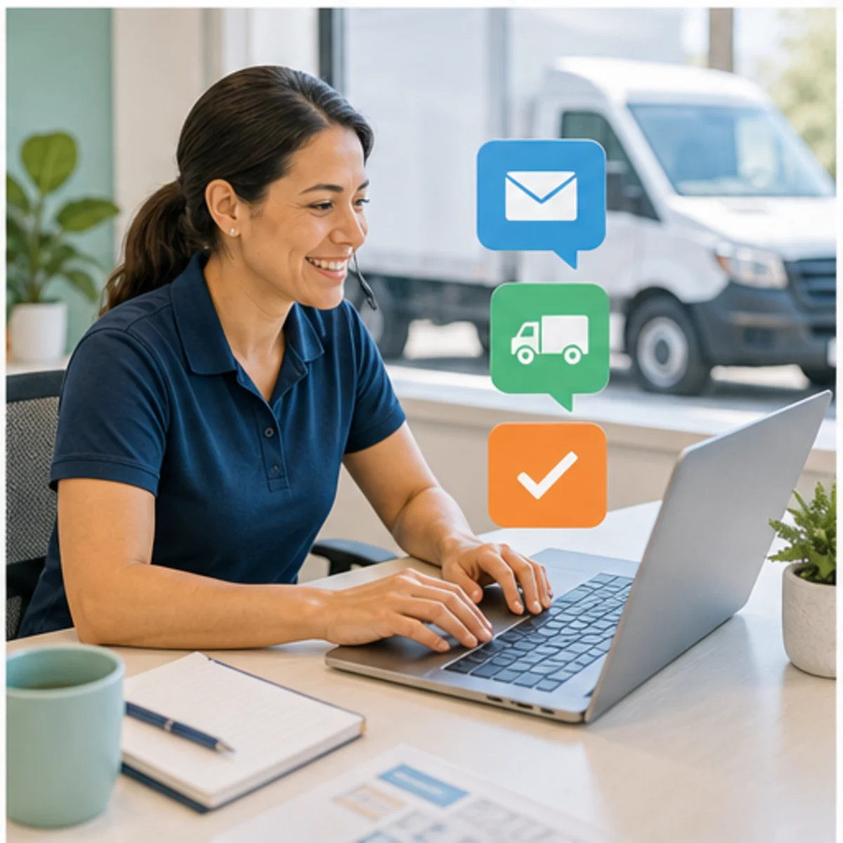 Smackdab CRM visual for moving companies showing follow-up workflow