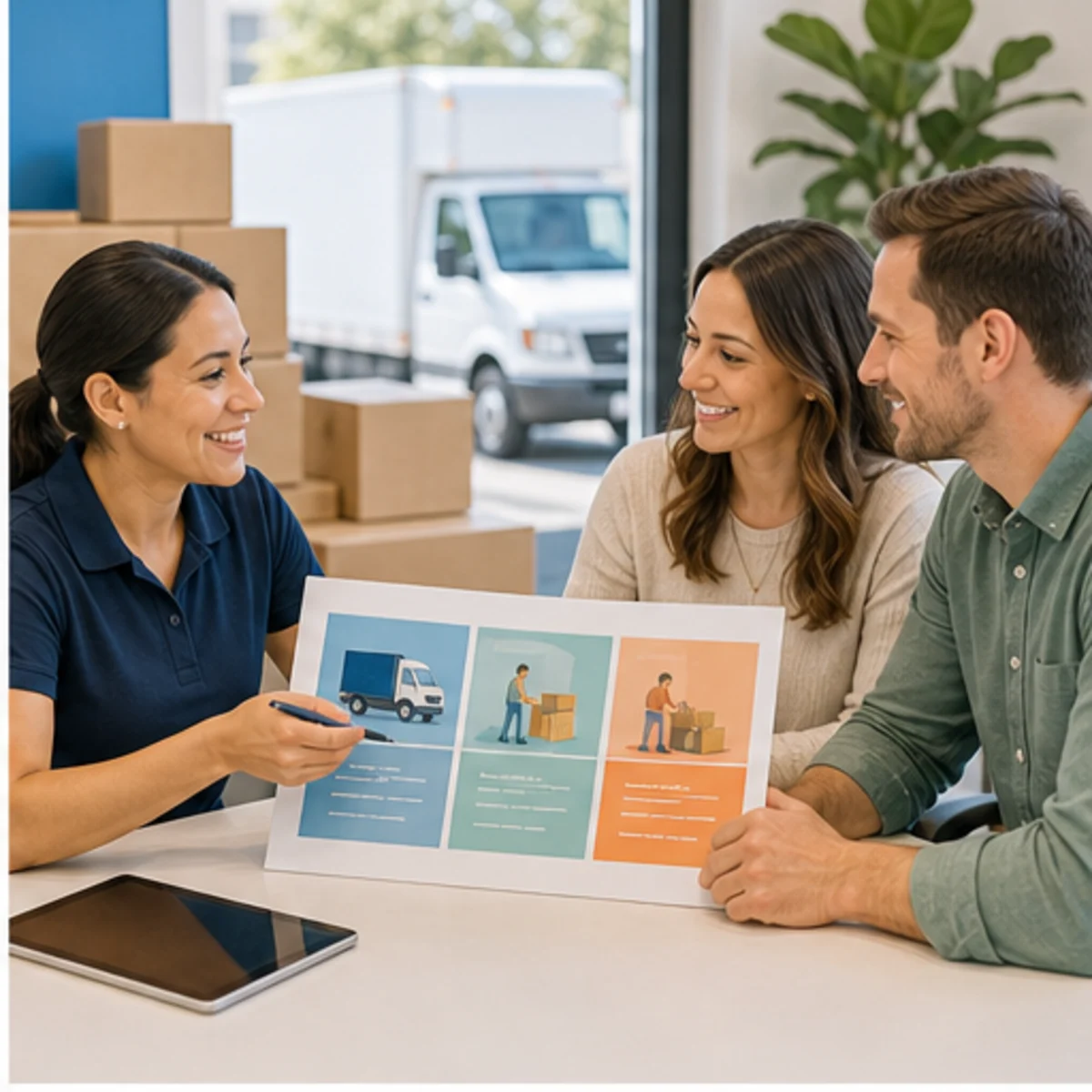 Smackdab CRM visual for moving companies showing consultation options