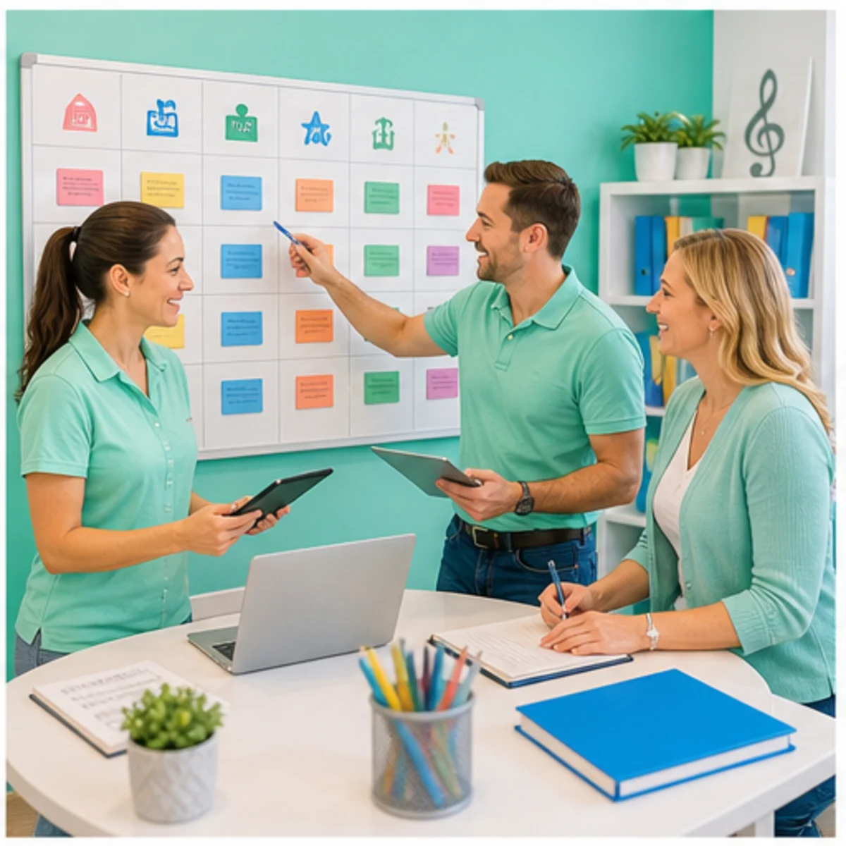 Smackdab CRM visual for music schools showing team coordination
