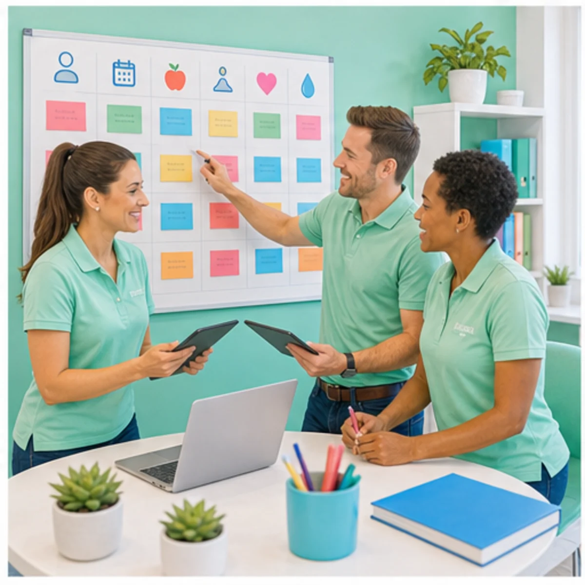 Smackdab CRM visual for nutritionists showing team coordination