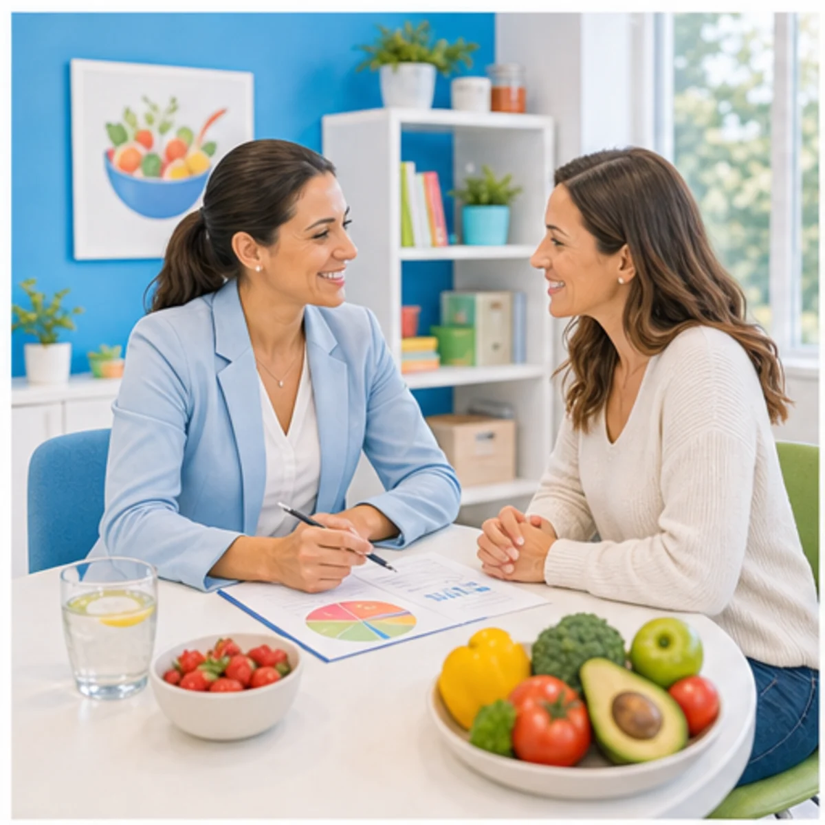 Smackdab CRM hero image for nutritionists showing hero consultation