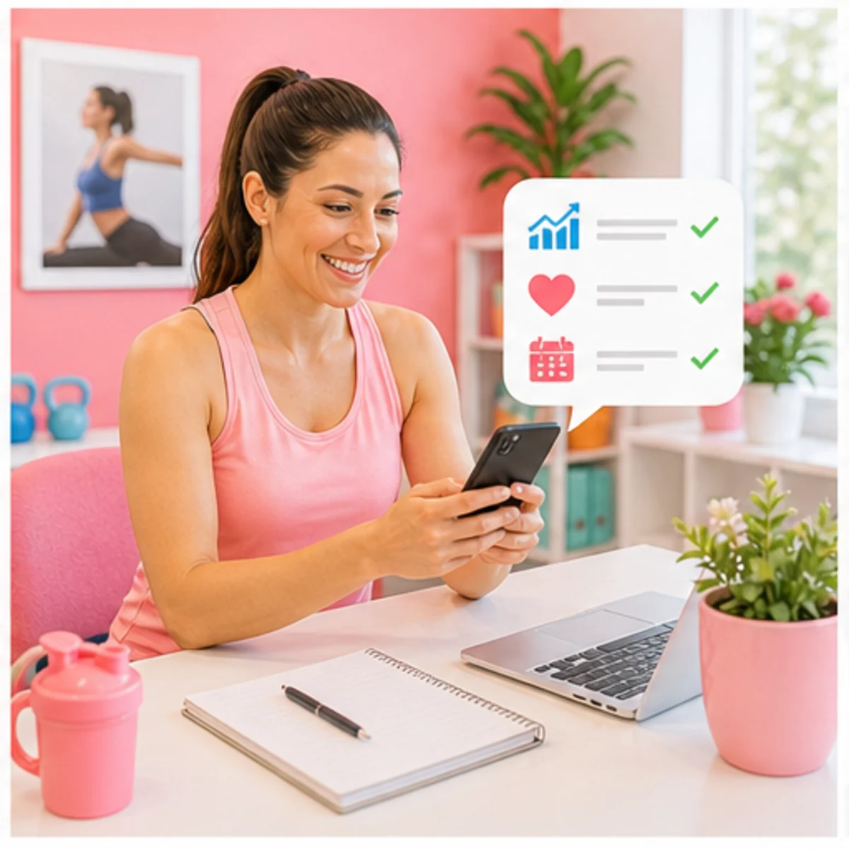 Smackdab CRM visual for personal trainers showing follow-up workflow