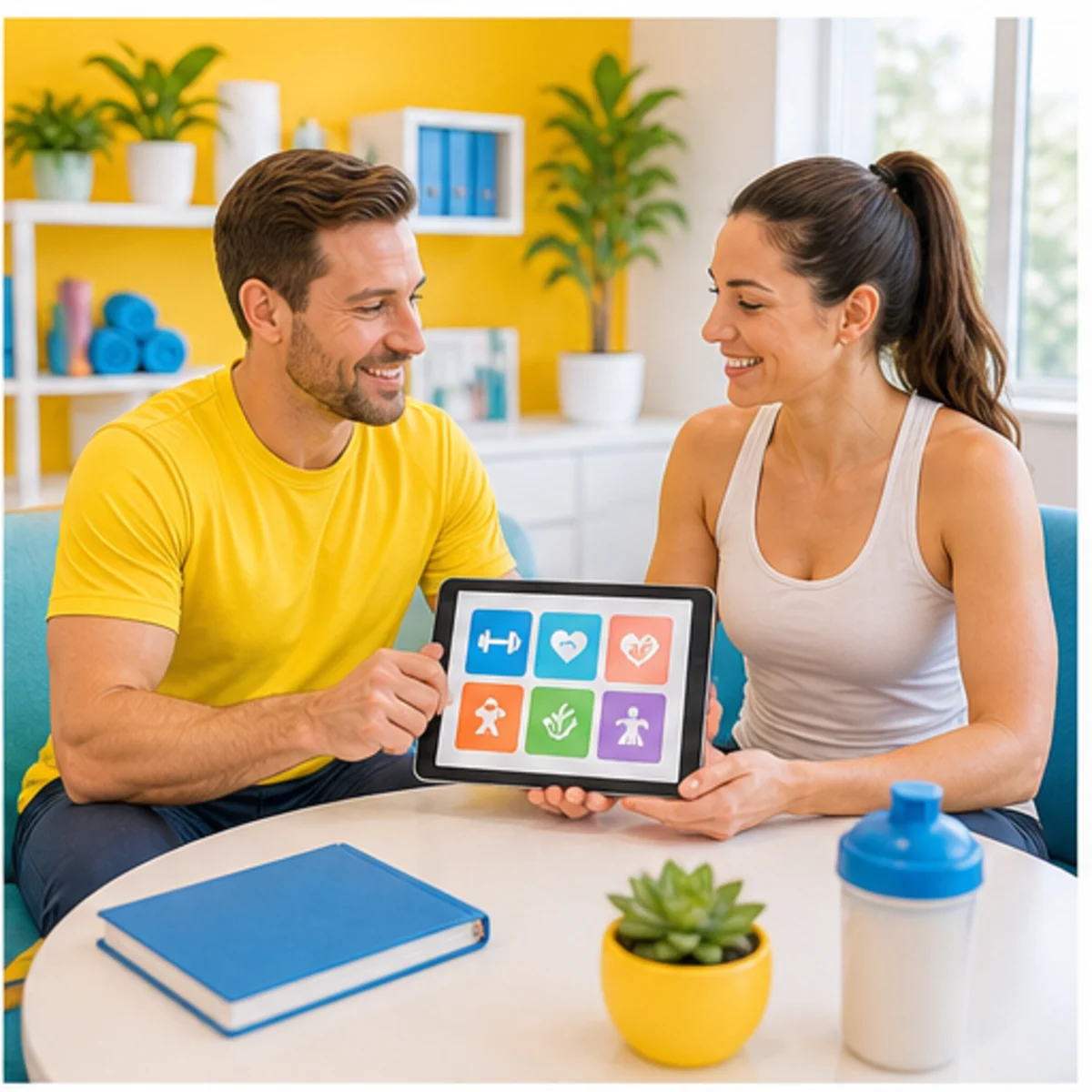 Smackdab CRM visual for personal trainers showing consultation options