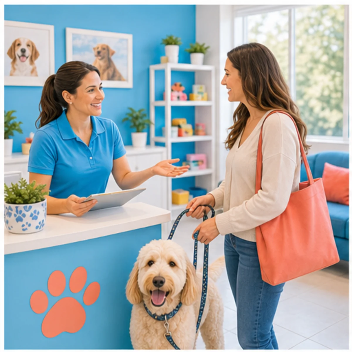 Smackdab CRM hero image for pet service businesses showing hero consultation
