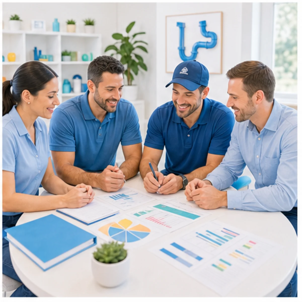 Smackdab CRM visual for plumbers showing relationship reporting
