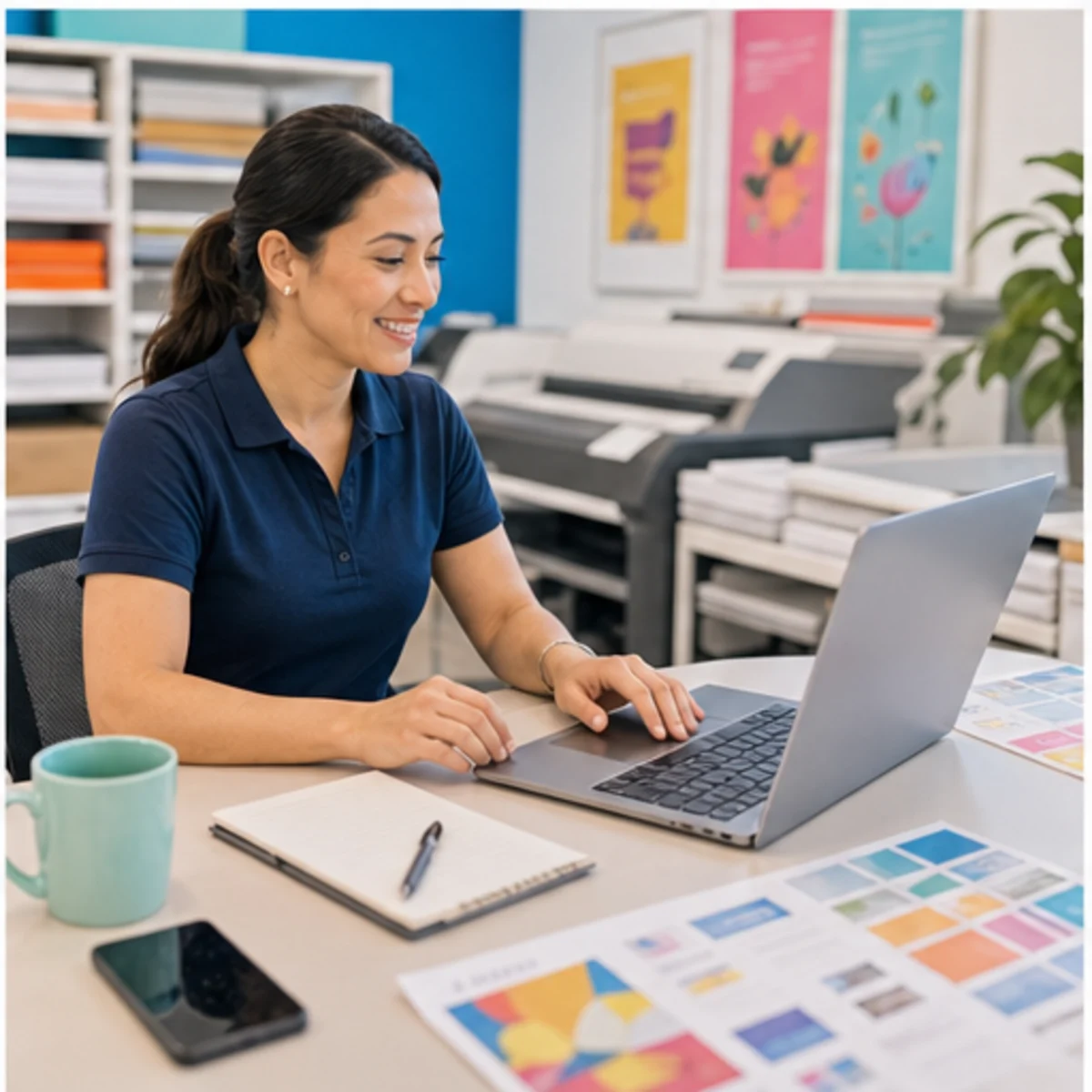 Smackdab CRM visual for print shops showing follow-up workflow