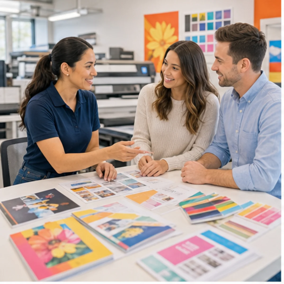 Smackdab CRM hero image for print shops showing hero consultation