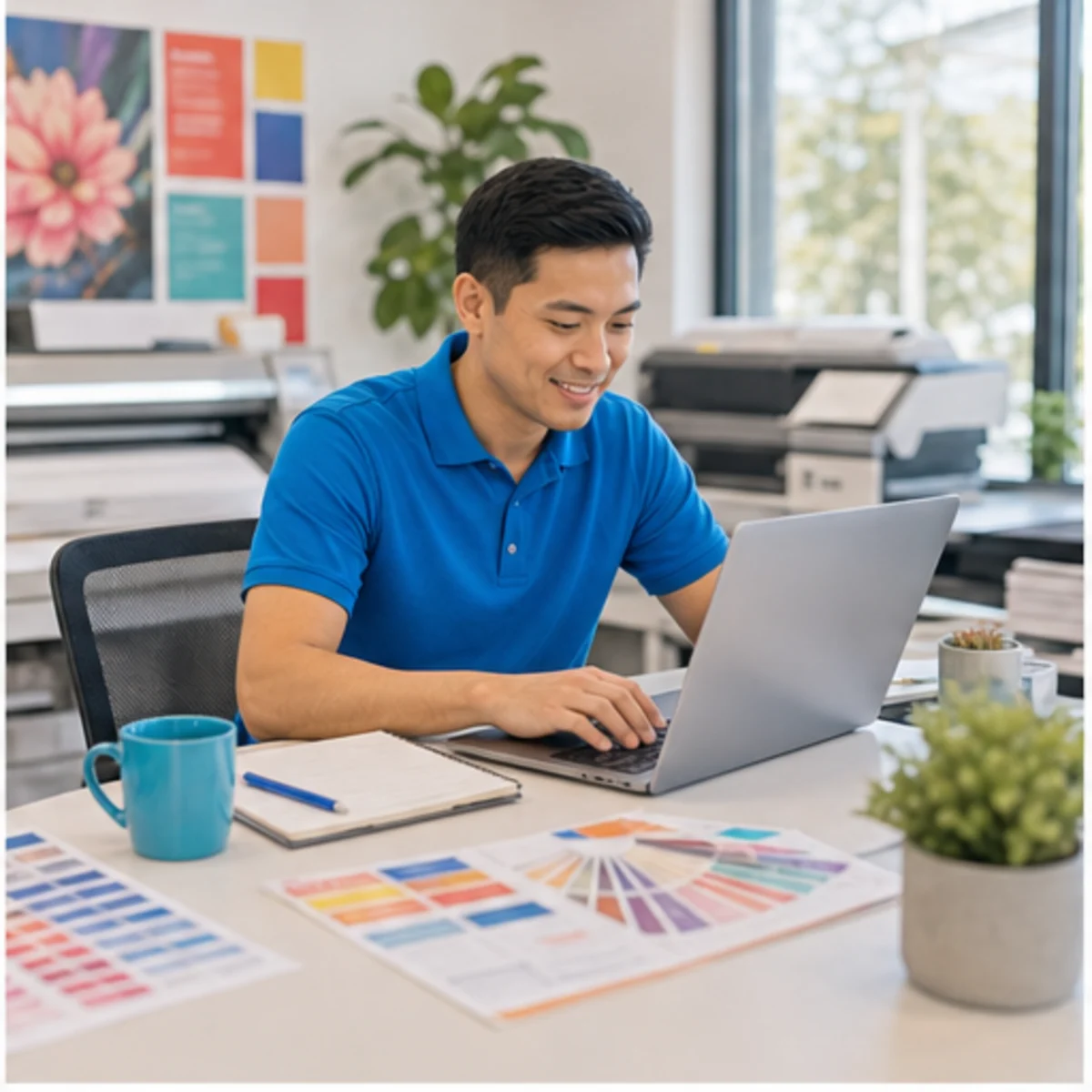 Smackdab CRM visual for print shops showing intake and lead capture