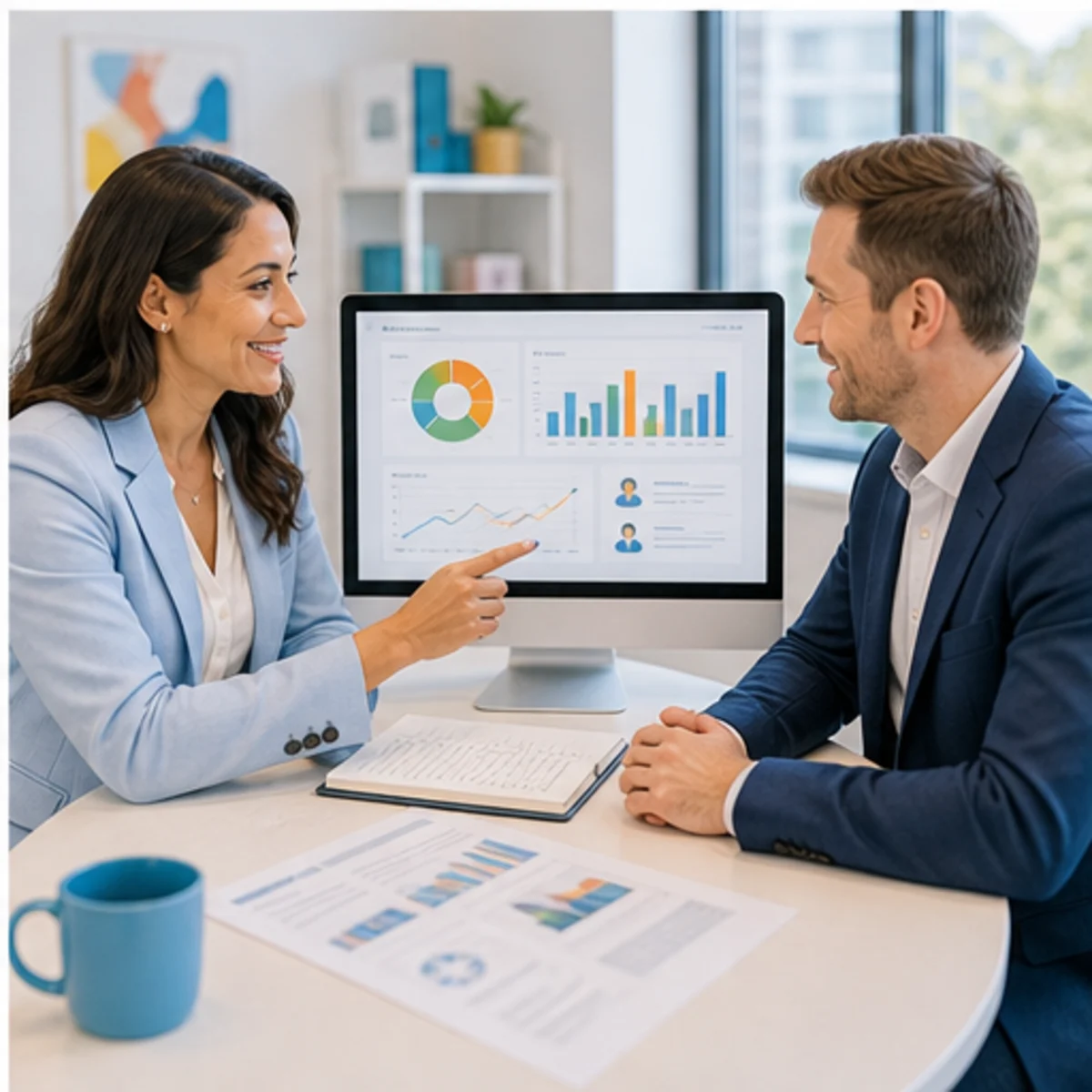 Smackdab CRM visual for professional services showing relationship reporting