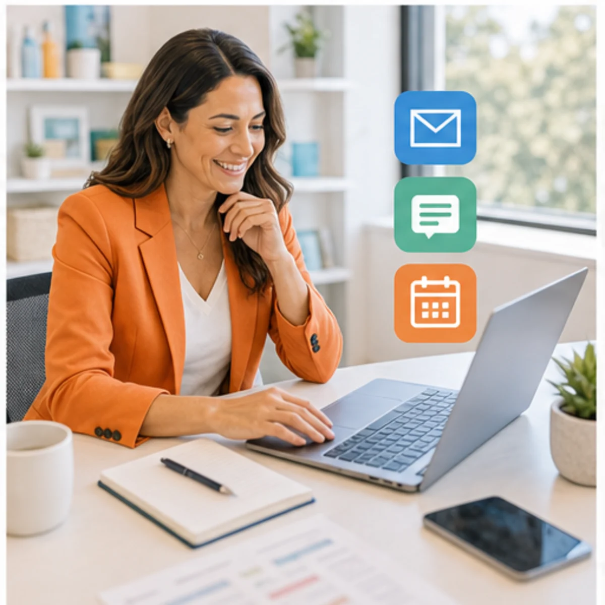 Smackdab CRM visual for real estate agents showing follow-up workflow