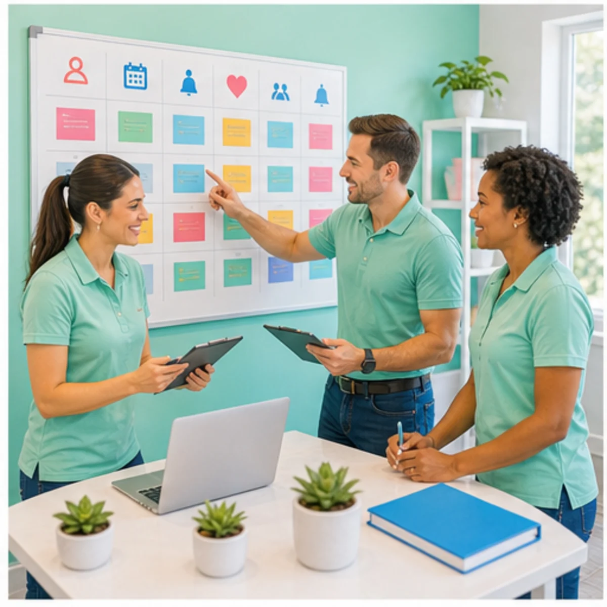Smackdab CRM visual for restaurants showing team coordination