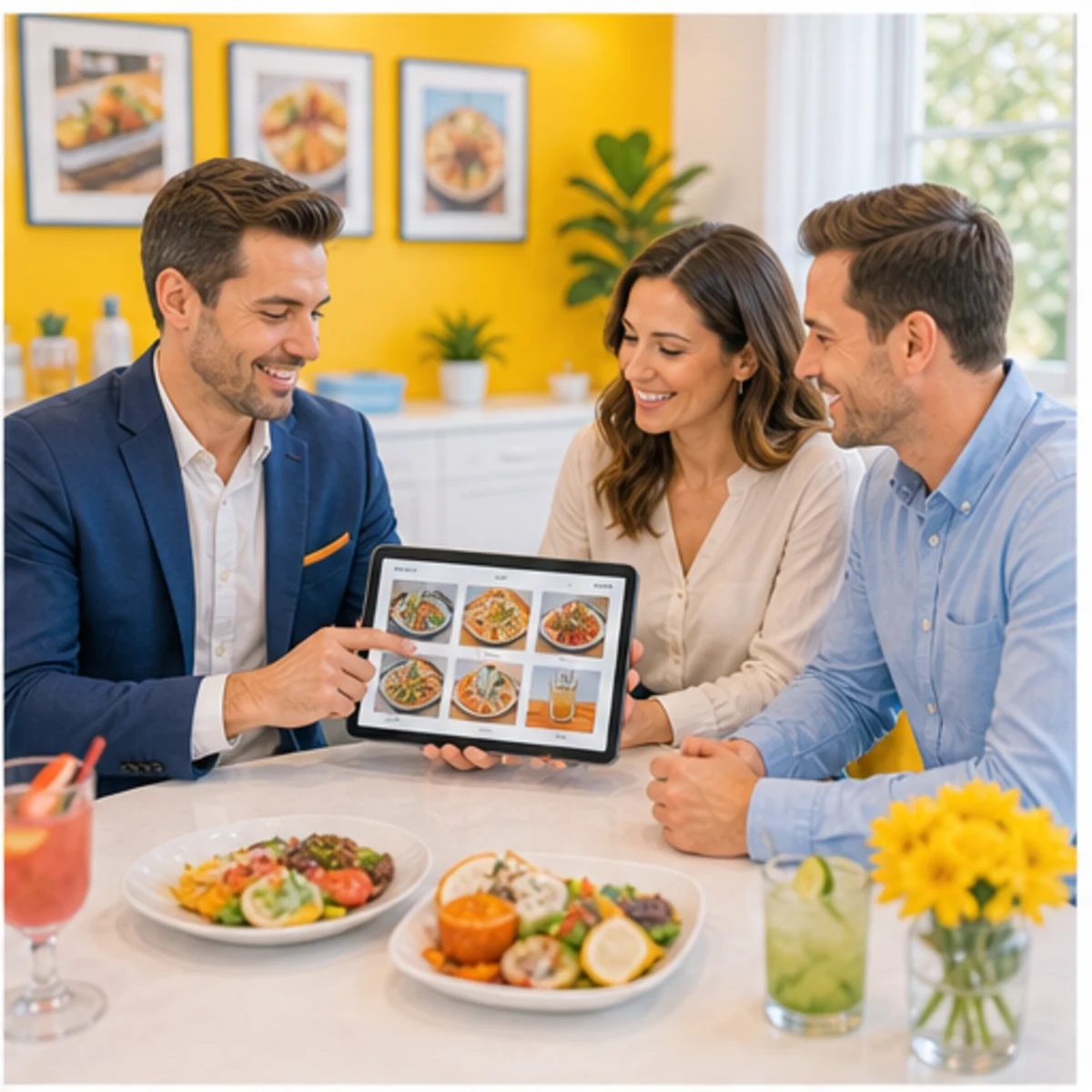 Smackdab CRM visual for restaurants showing consultation options