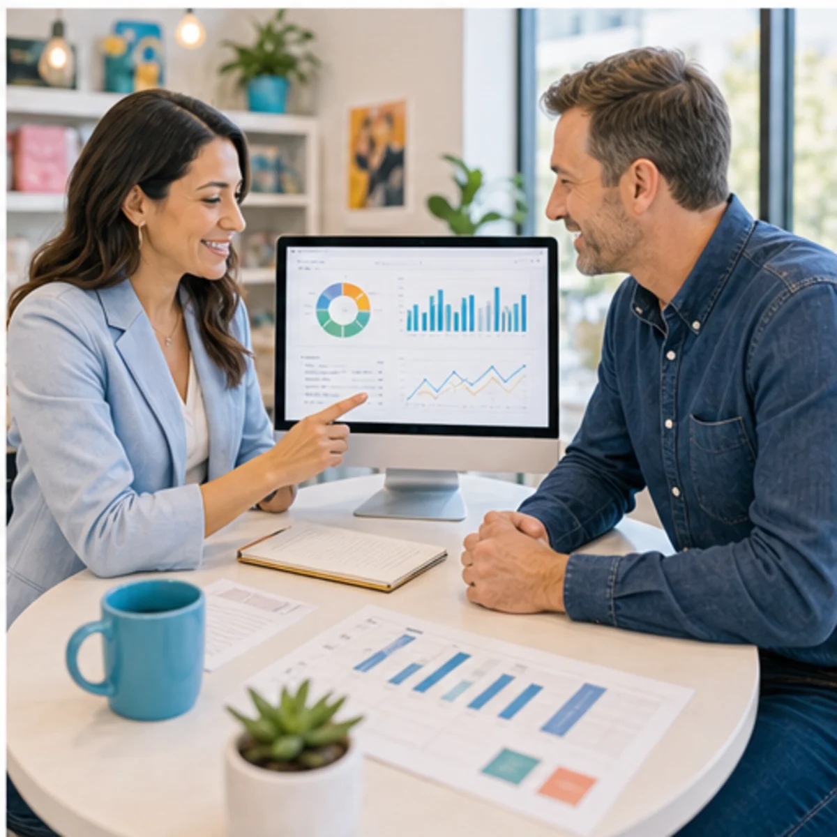 Smackdab CRM visual for retail stores showing relationship reporting