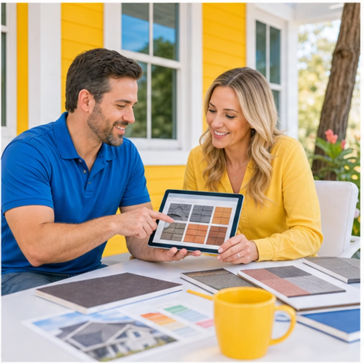 Smackdab CRM visual for roofing companies showing consultation options