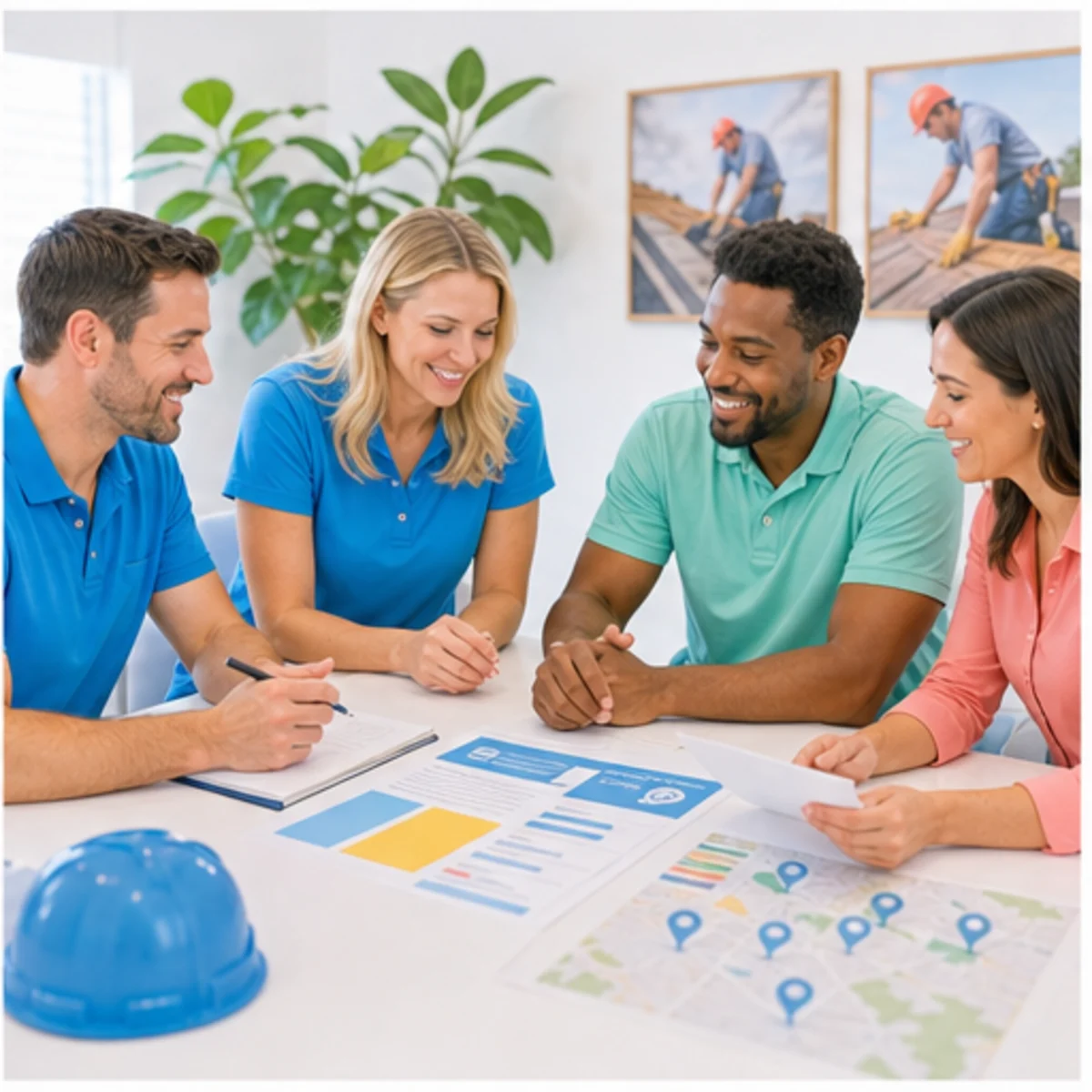 Smackdab CRM visual for roofing companies showing relationship reporting