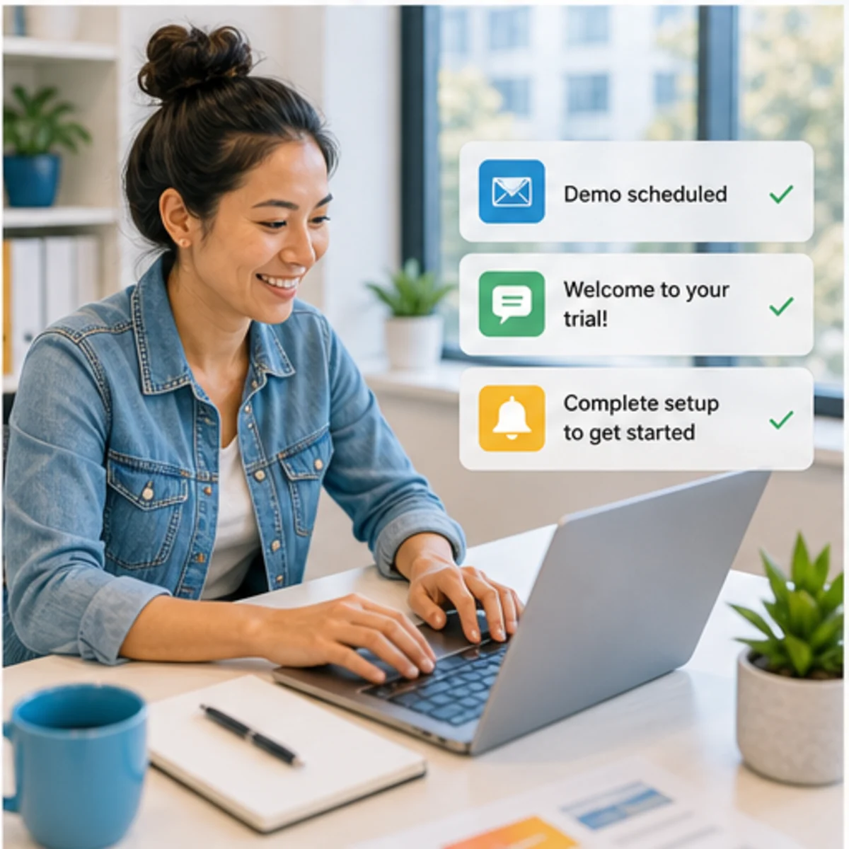 Smackdab CRM visual for saas startups showing follow-up workflow