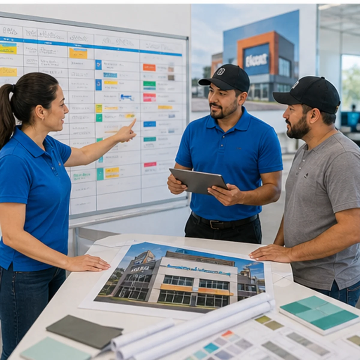 Smackdab CRM visual for sign companies showing team coordination