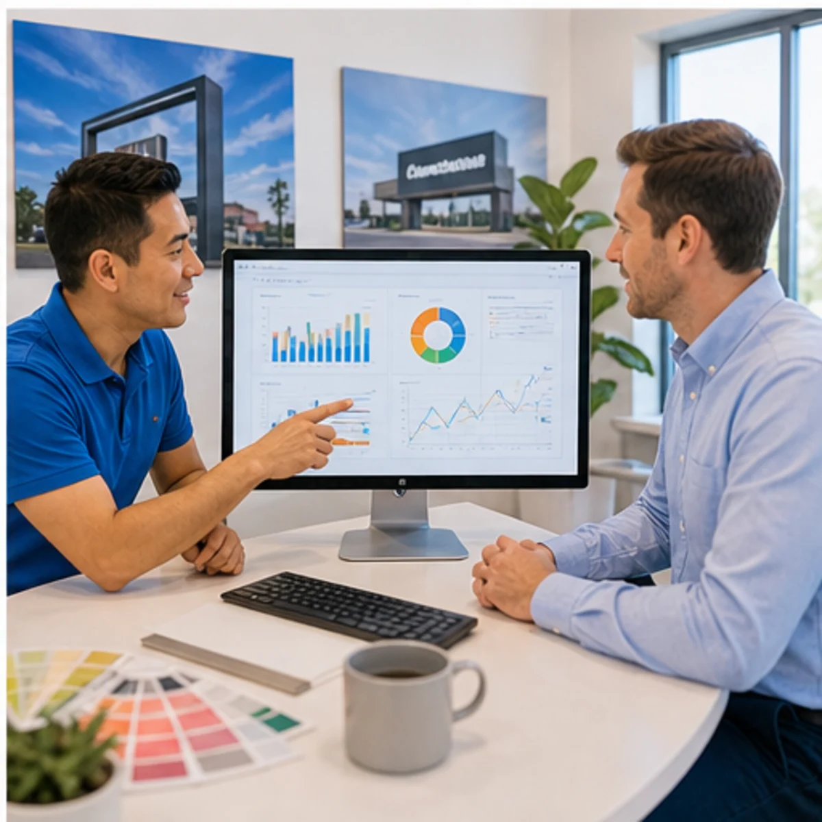Smackdab CRM visual for sign companies showing relationship reporting