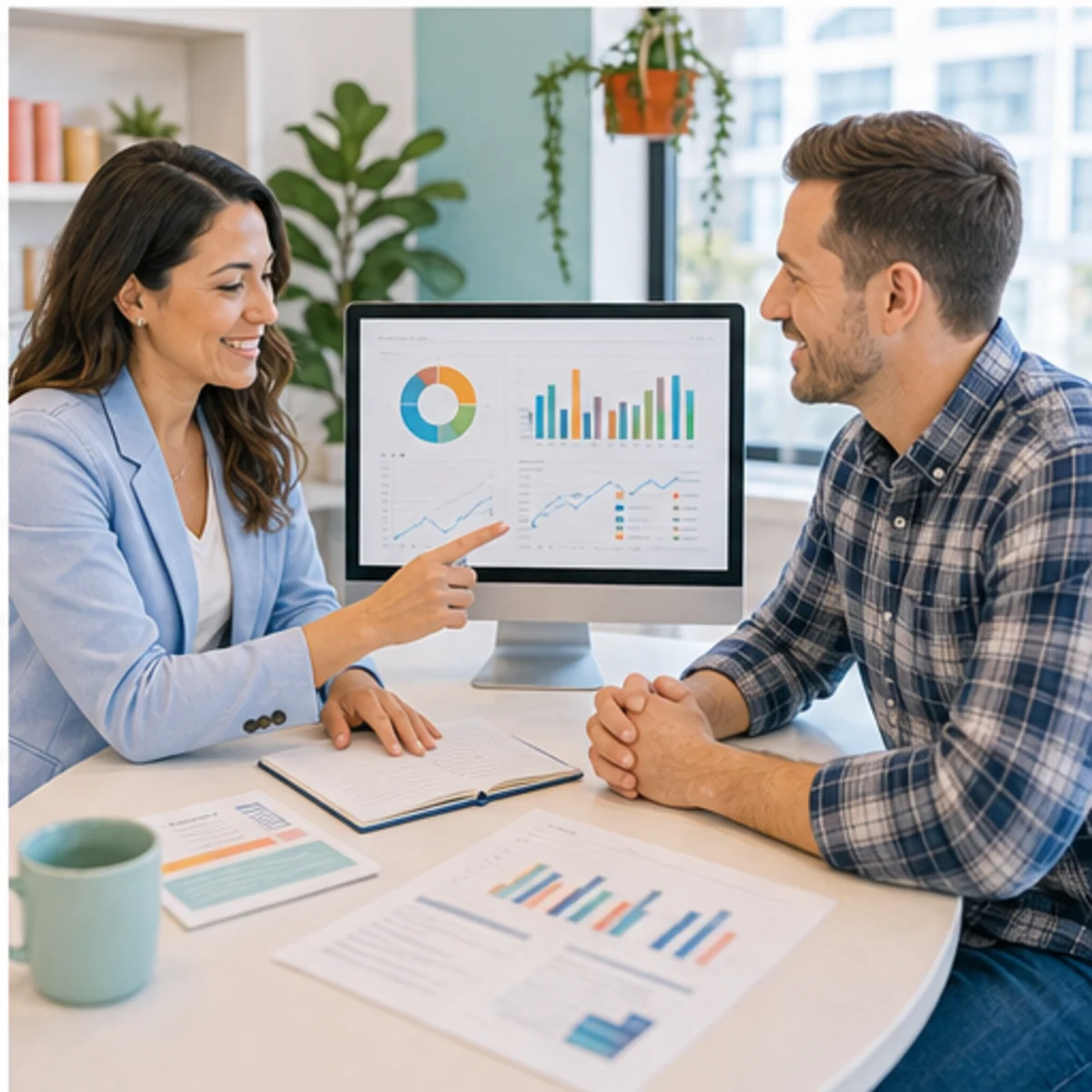 Smackdab CRM visual for small businesses showing relationship reporting
