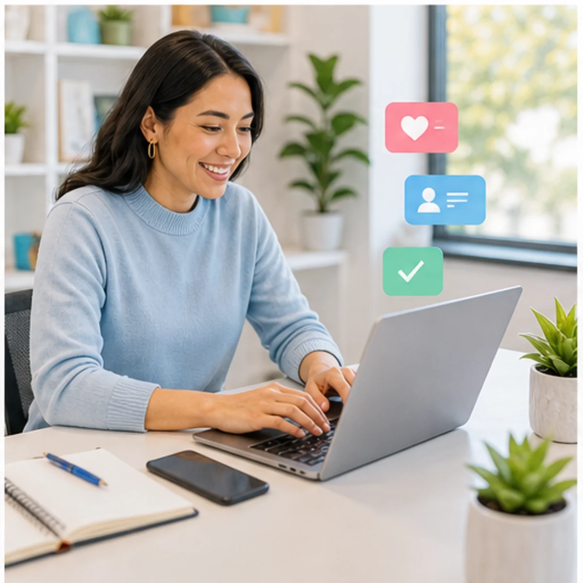 Smackdab CRM visual for social media agencies showing follow-up workflow