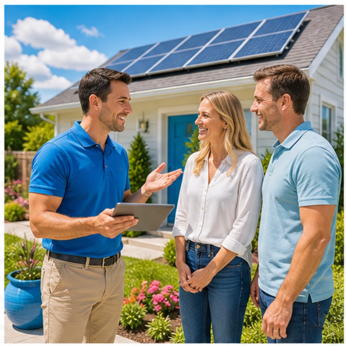 Smackdab CRM hero image for solar companies showing hero consultation