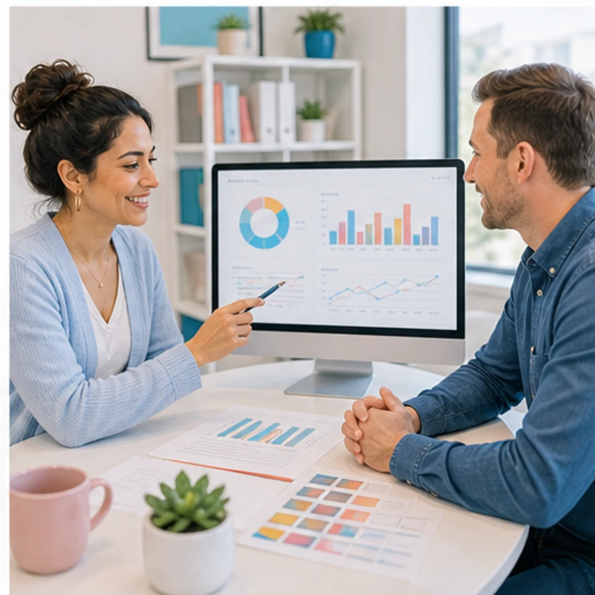 Smackdab CRM visual for solopreneurs showing relationship reporting