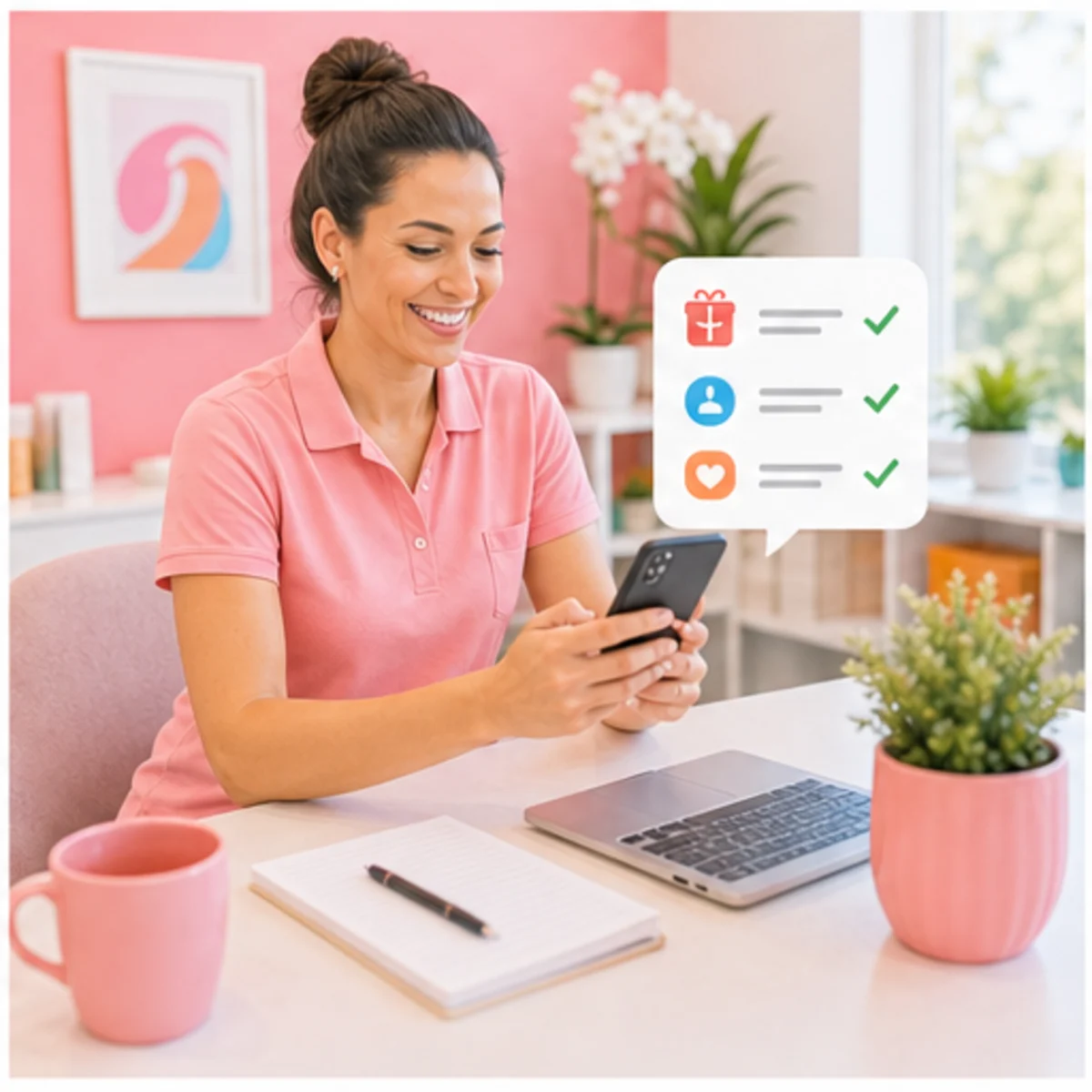 Smackdab CRM visual for spas showing follow-up workflow