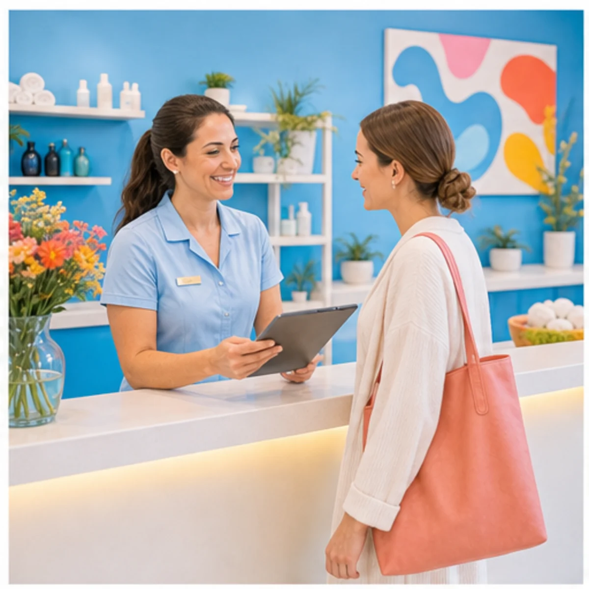 Smackdab CRM hero image for spas showing hero consultation