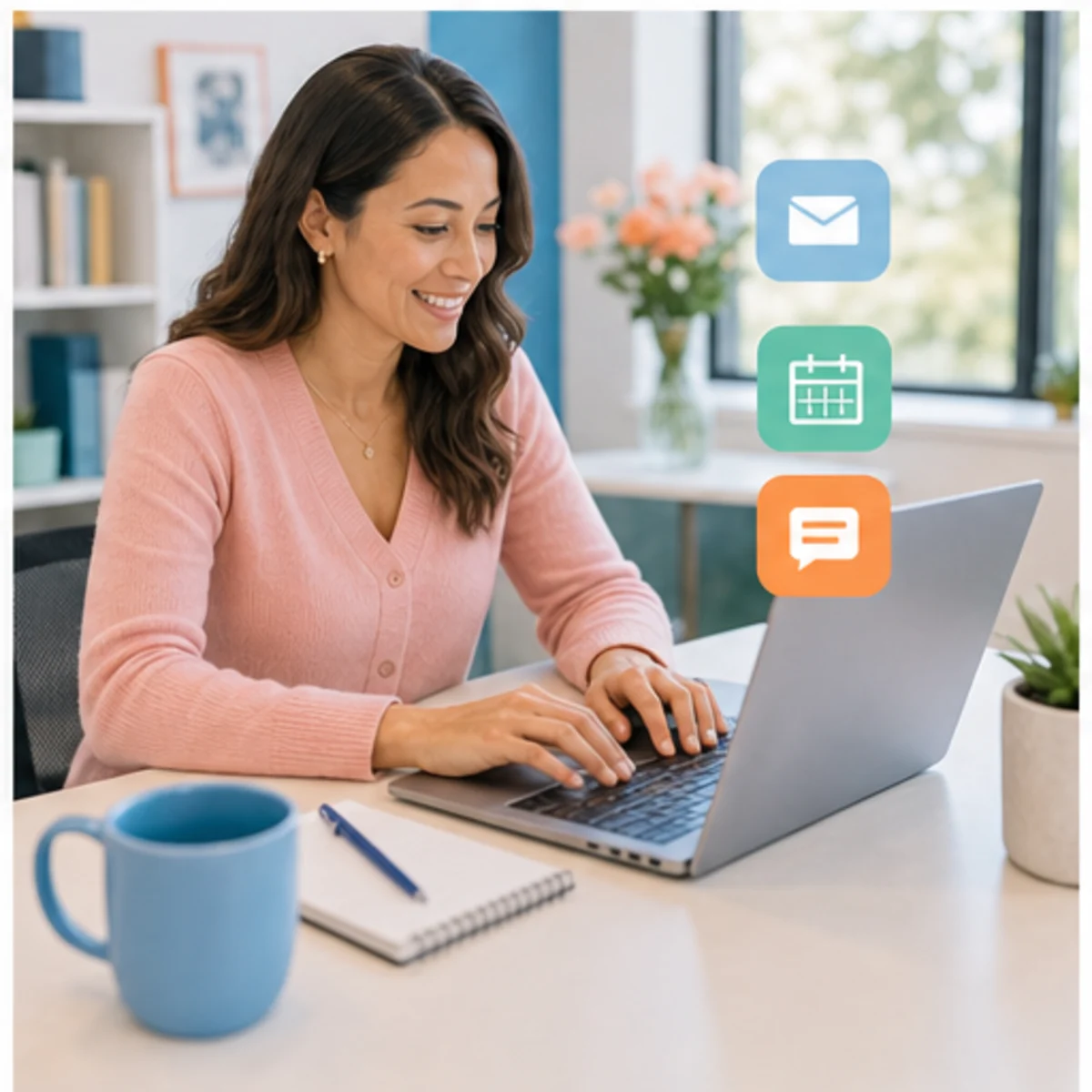 Smackdab CRM visual for staffing agencies showing follow-up workflow