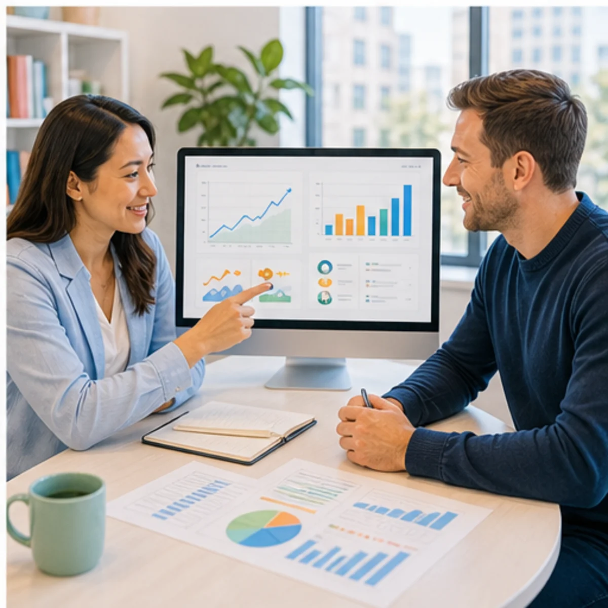 Smackdab CRM visual for startups showing relationship reporting
