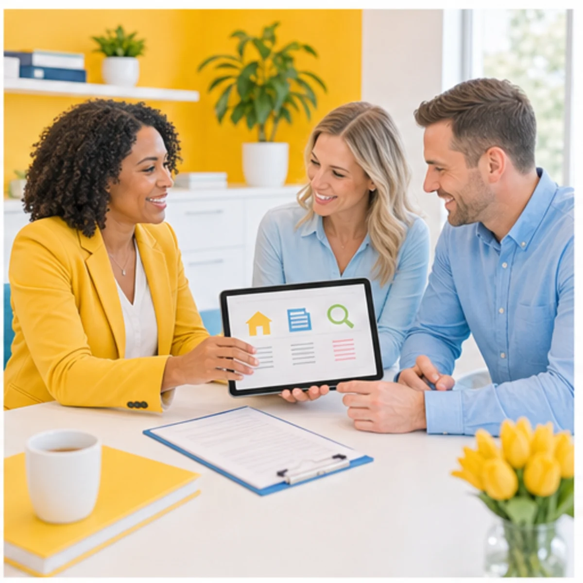 Smackdab CRM visual for title companies showing consultation options