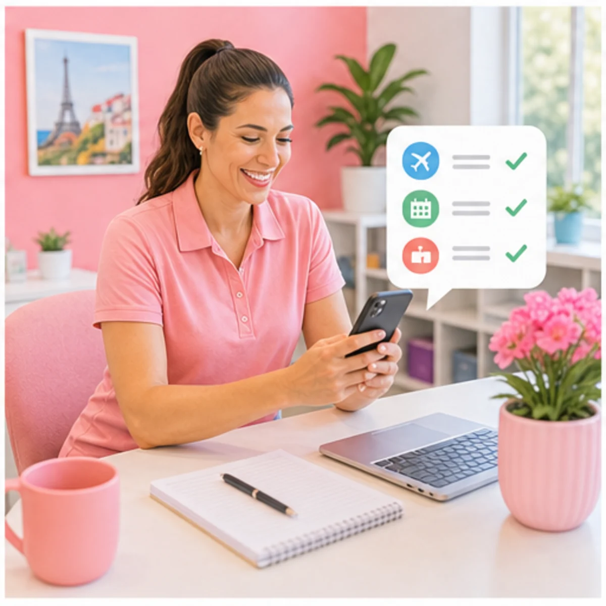 Smackdab CRM visual for travel agencies showing follow-up workflow