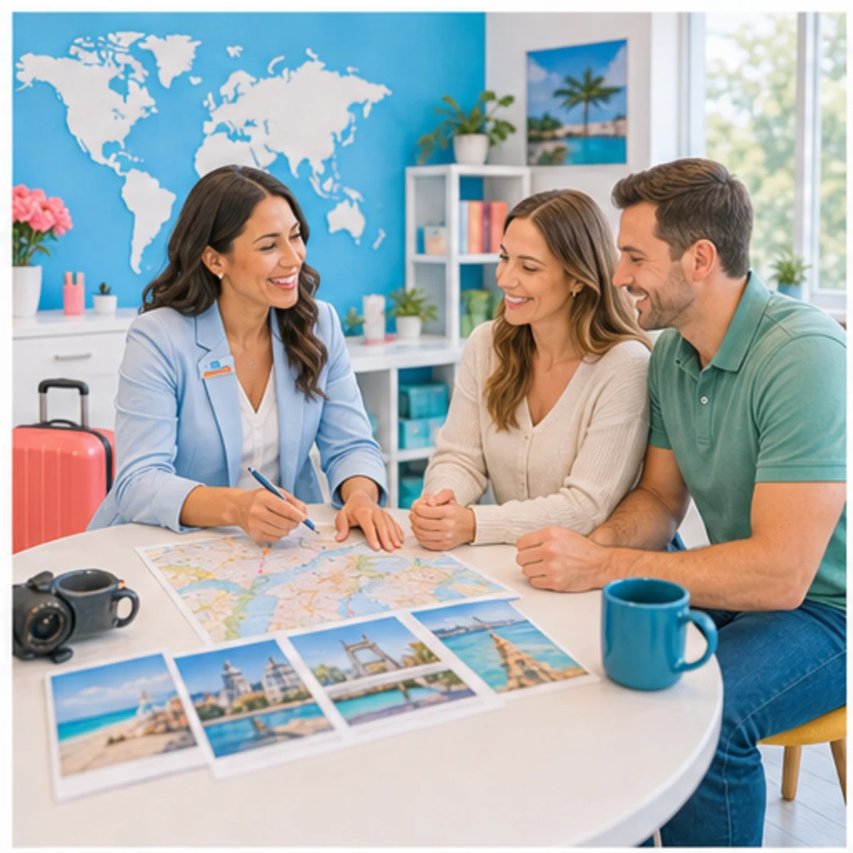 Smackdab CRM hero image for travel agencies showing hero consultation