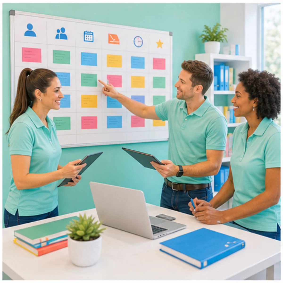 Smackdab CRM visual for tutoring centers showing team coordination