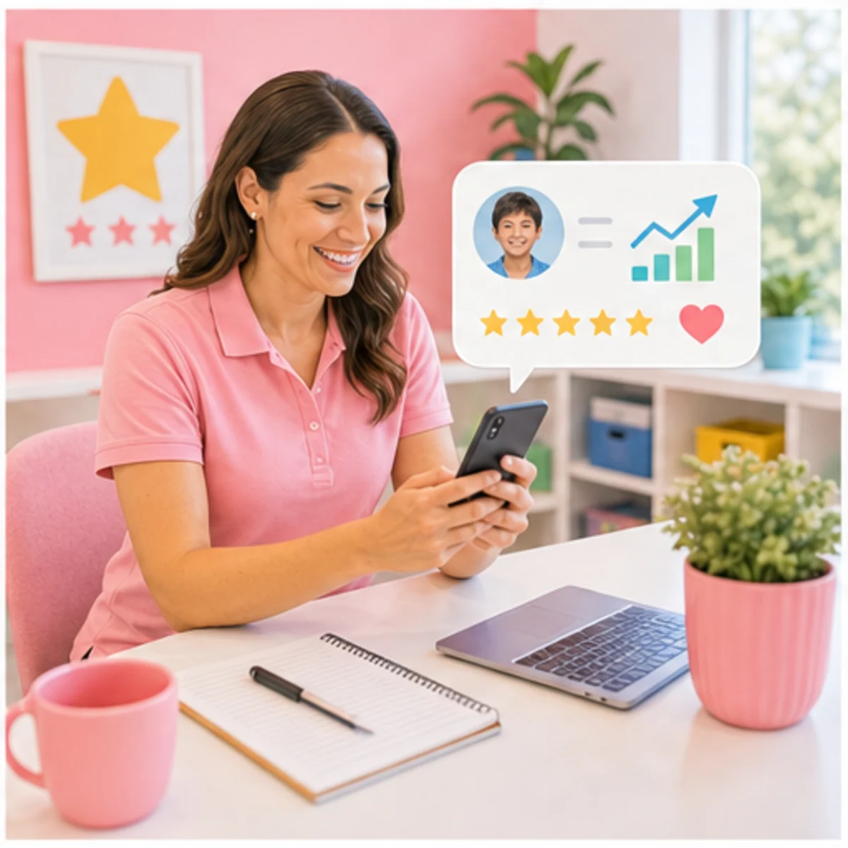 Smackdab CRM visual for tutoring centers showing follow-up workflow