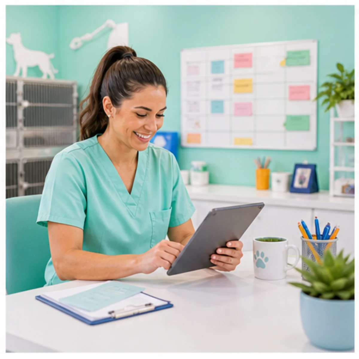 Smackdab CRM visual for veterinary clinics showing team coordination