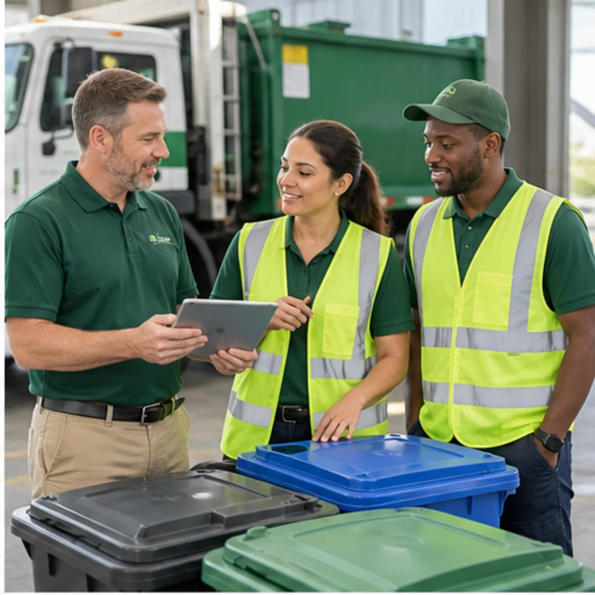 Smackdab CRM visual for waste management companies showing consultation options