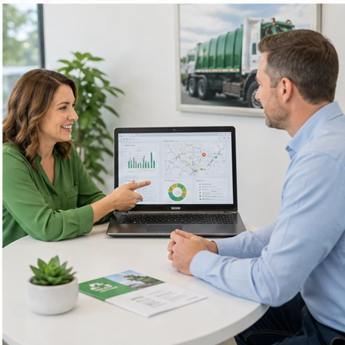 Smackdab CRM visual for waste management companies showing relationship reporting