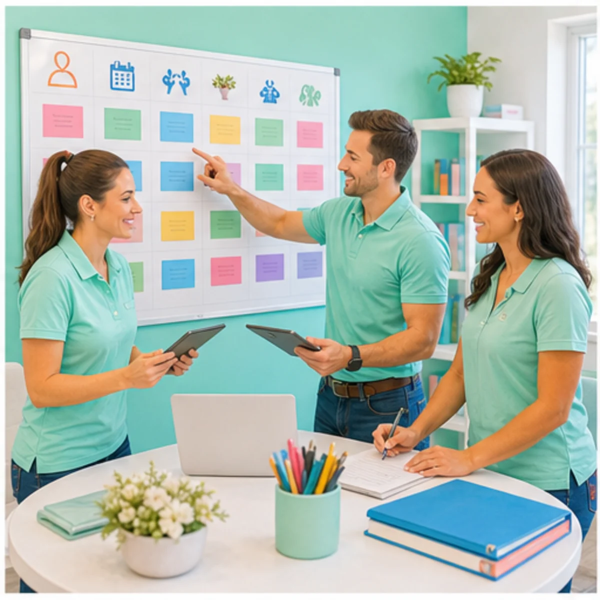 Smackdab CRM visual for wedding planners showing team coordination