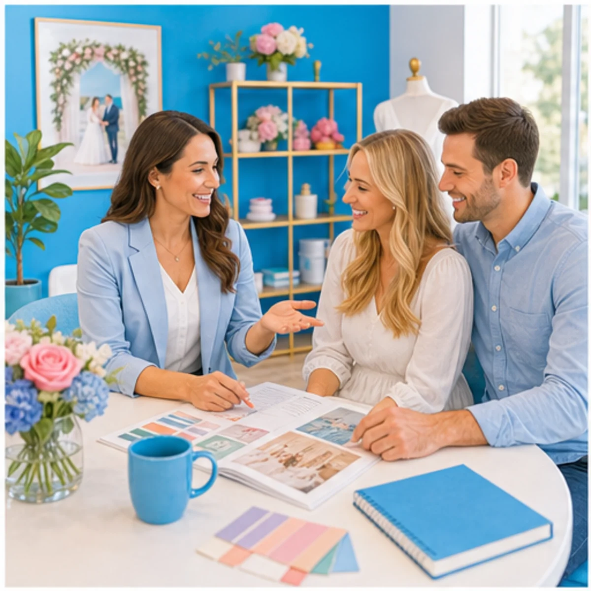 Smackdab CRM hero image for wedding planners showing hero consultation